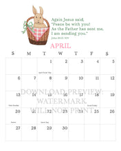 Load image into Gallery viewer, Digital Download: 2025 Seasons of Faith Wall Calendar | Printable Edition