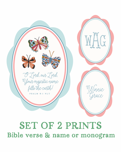 Set of 2 Custom Art Prints | Psalm 8:1