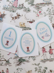 Little Bow Ties Baby Milestone Cards