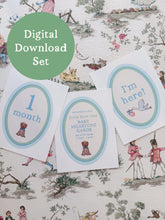 Load image into Gallery viewer, Digital Download: Little Bow Ties Baby Milestone Cards