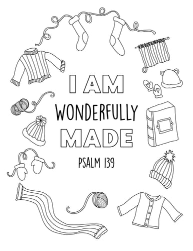 Different By Design Psalm 139 Coloring Sheet | Free Download