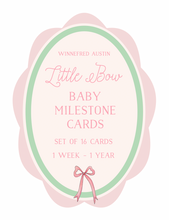 Load image into Gallery viewer, Digital Download: Little Bow Baby Milestone Cards