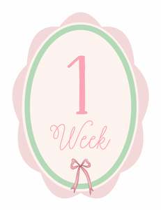 Digital Download: Little Bow Baby Milestone Cards