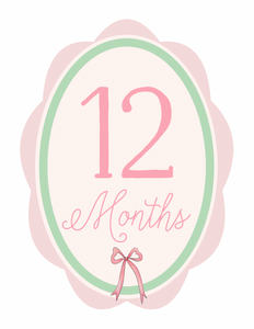 Digital Download: Little Bow Baby Milestone Cards