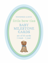 Load image into Gallery viewer, Digital Download: Little Bow Ties Baby Milestone Cards