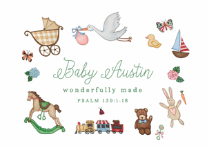 Custom Baby Announcement Art Print