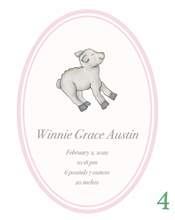 Load image into Gallery viewer, Custom Baby Girl Birth Announcement Art Print | Multiple Designs Available