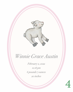 Custom Baby Girl Birth Announcement Art Print | Multiple Designs Available