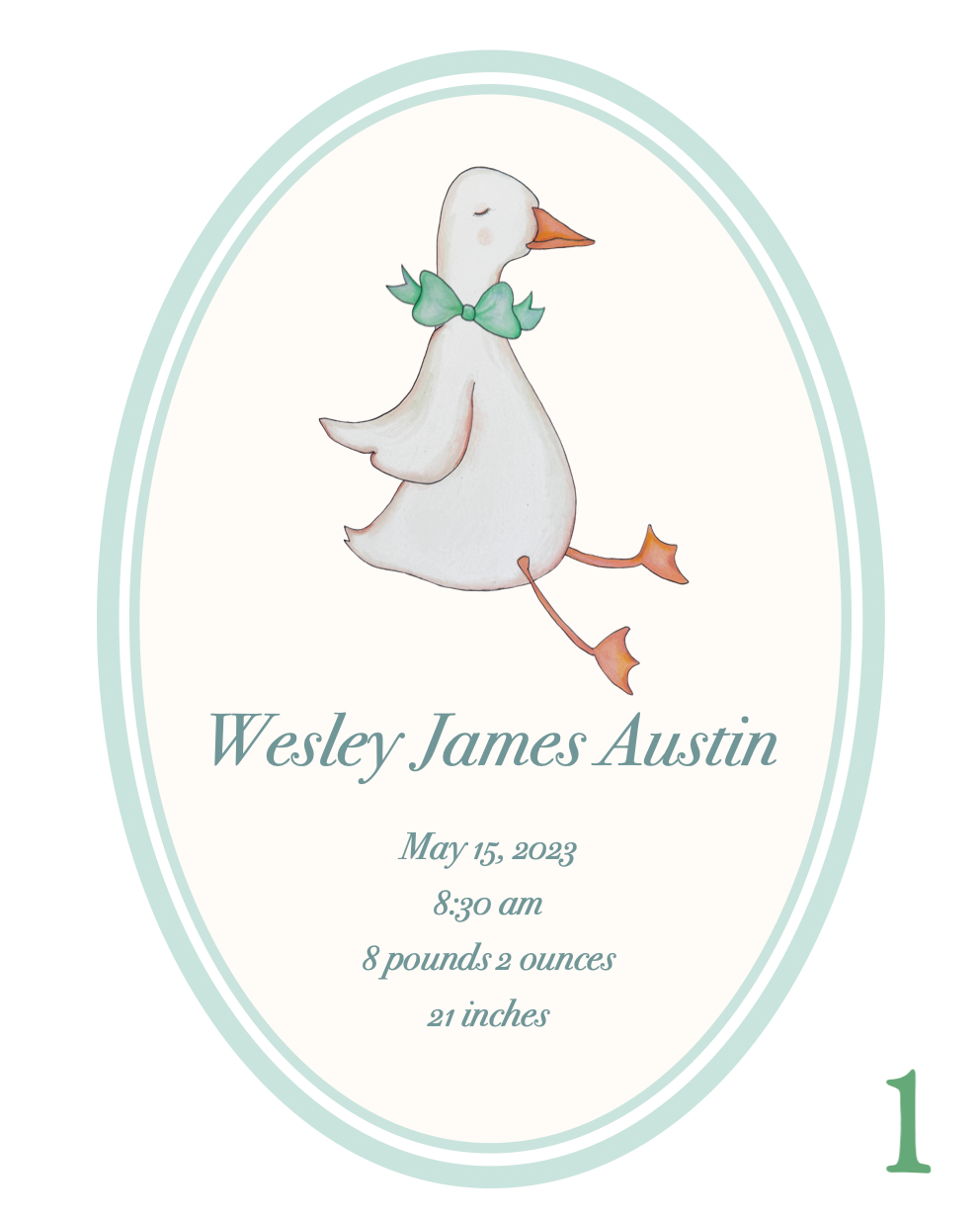 Custom Baby Boy Birth Announcement Art Print | Multiple Designs Available