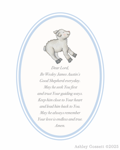 Custom Name Prayer Art Print For Baby Boy | 8x10 Inches