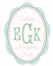 Load image into Gallery viewer, Custom Monogram Art Print | 8x10 Inches | Multiple Colors Available