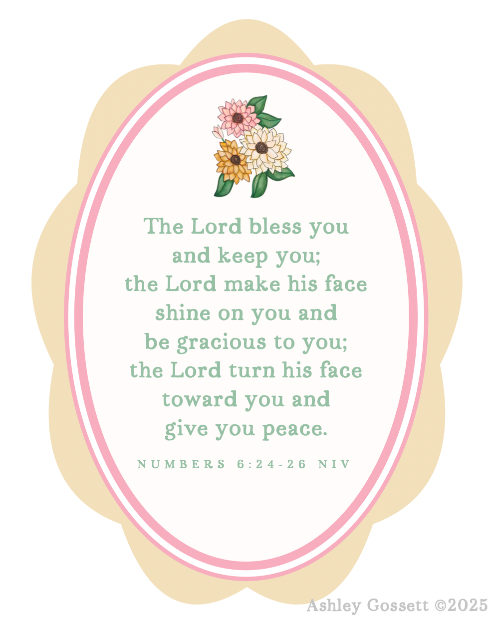 Art Print | Numbers 6:24-26 | Girl