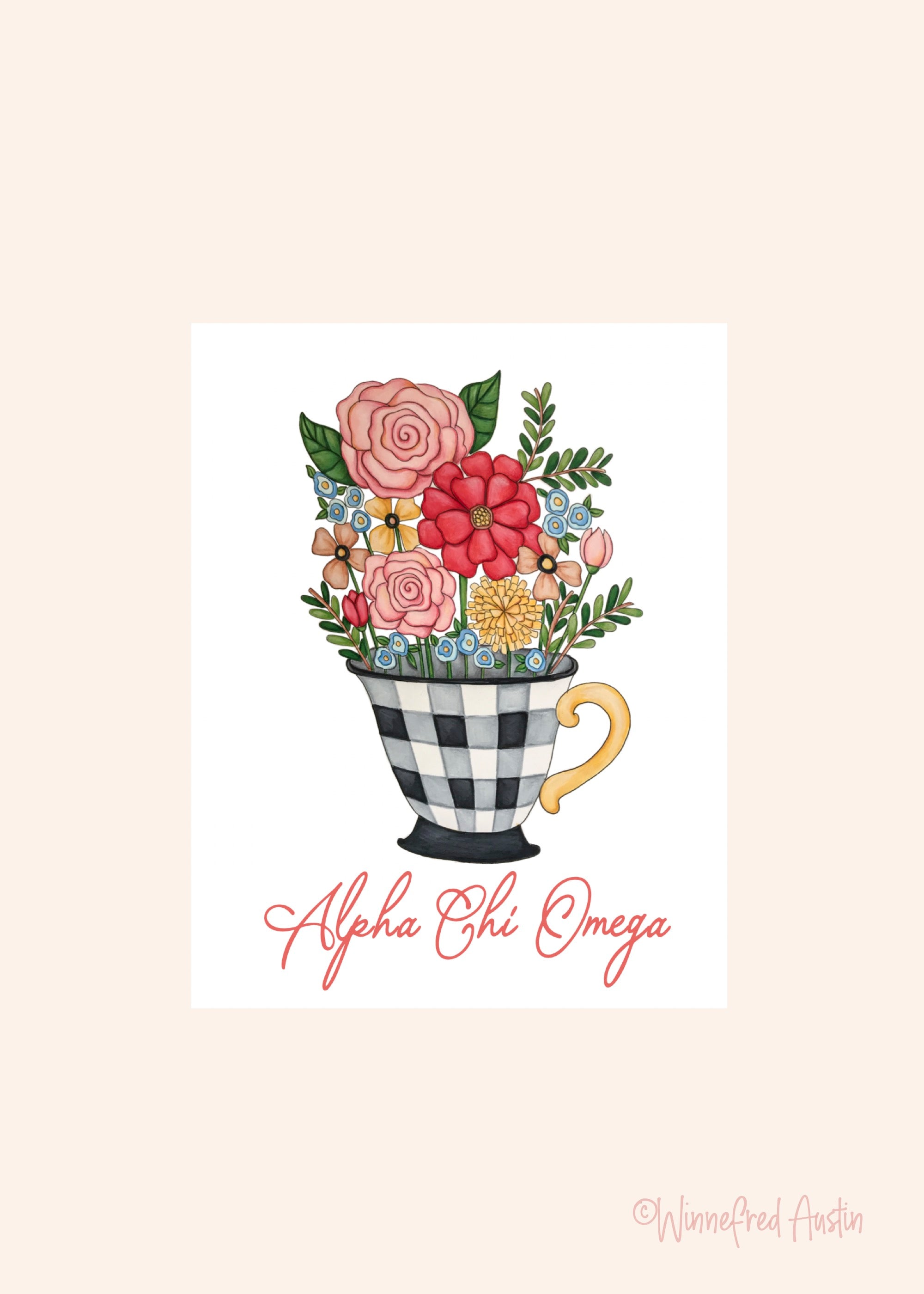 Alpha Chi Omega Notecard Set