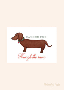 Notecard | Dachshund Through the Snow