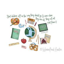 Load image into Gallery viewer, Art Print | School Supplies